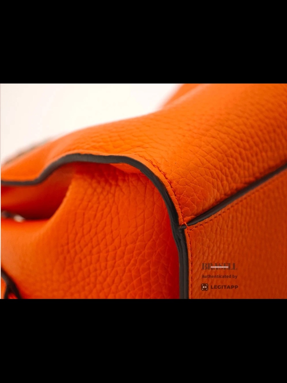 Mulberry Orange Braided-Handle Satchel with Gold Hardware - Picture 7 of 16